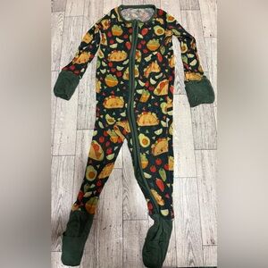 Little Sleepies 6-12 mos Taco Print Kids One Piece Pajama